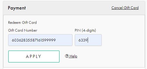 Redeem a Gift Card -  Customer Service